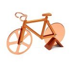 Hoshen Creative Bicycle Shape Pizza Cutter, Dough Divider, Stainless Steel Pizza Cutter Wheel, Biscuit Cutter, 1 Piece, Rose Gold