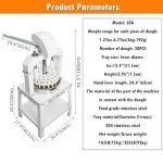 INTSUPERMAI Dough Divider Rounder Machine 30Pcs Manual Hydraulic Dough Divider Pizza Bread Bakery Dough Cutting Machine