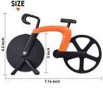 Creative Bicycle Shape Stainless Steel Pizza Cutter, Dough Divider Wheel Slicer Pizza Cutter Wheel Slicer(pink)