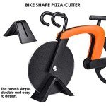 Creative Bicycle Shape Stainless Steel Pizza Cutter, Dough Divider Wheel Slicer Pizza Cutter Wheel Slicer(pink)