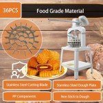 INTBUYING Manual Dough Divider Cutter Machine 36pcs Dough Dividing Cutting Machine Pastry Cutter Dough Lump Spacer Hand Press Pizza Dough Fillings Divider Stainless Steel Bakery Machine 30g-160g