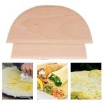 Hemoton 2pcs Dough Scraper Wooden Dough Divider Bread Scraper Cake Pastry Pizza Cutter Slicer Kitchen Utensil for Cooking Baking Semicircle Trapezoid
