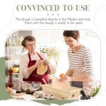 Juexica Tradition Wooden Pizza Dough Proofing Box with Lid Handle 16 x 13 Inch Pizza Dough Proofing Container Tray for Kitchen Homemade Pizza Bread Making Accessories Storage, Natural