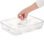 Lawei 3 Pack Pizza Dough Proofing Box, 14 x 10 Inch Dough Trays with Lid and Handle for Pizza, Stackable Pizza Bread Fermentation Storage Containers, Translucent Box with Cover Dough Tray, BPA Free
