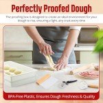 YAANI Pizza Dough Proofing Box Set, Pack of 2 Stackable Bread Proofing Box with Lids, Pizza Wheel, Dough Whisk, Dough Scraper, Perfect for Pizza Dough, Sourdough, Food Storage Container
