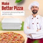 YAANI Pizza Dough Proofing Box Set, Pack of 2 Stackable Bread Proofing Box with Lids, Pizza Wheel, Dough Whisk, Dough Scraper, Perfect for Pizza Dough, Sourdough, Food Storage Container