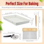 YAANI Pizza Dough Proofing Box Set, Pack of 2 Stackable Bread Proofing Box with Lids, Pizza Wheel, Dough Whisk, Dough Scraper, Perfect for Pizza Dough, Sourdough, Food Storage Container