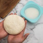 KEVJES Stackable Silicone Artisan Pizza Dough Proofing Boxes Proving Containers with Lids-2 pack-500ml portion (Green)