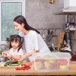 Vababa 2-Pack 16 L Pizza Dough Proofing Box with Lid, Clear Food Pizza Storage Container