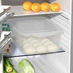 Vababa 2-Pack 16 L Pizza Dough Proofing Box with Lid, Clear Food Pizza Storage Container