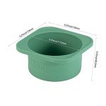 KEVJES Stackable Silicone Artisan Pizza Dough Proofing Boxes Proving Containers with Lids-2 pack-500ml portion (Green)