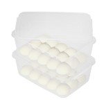 Vababa 2-Pack 16 L Pizza Dough Proofing Box with Lid, Clear Food Pizza Storage Container