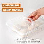 EIHFHIE 2 PCS Pizza Dough Proofing Box With Convenient Carry Handle,14 x 11-Inch, Large Capacity Pizza Dough Containers,Household Pizza Dough Tray,BPA FREE