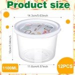 LIANGMIDA Pizza Dough Proofing Box - Set of 12 Stackable Dough Proofing Container with Lid for Family Size Dough