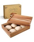 DawnMarine Wooden Pizza Dough Proofing Box w/Lid – 16” x 12” – Made From Natural Acacia Wood – Proofing Container Tray for Home Kitchen