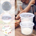 LIANGMIDA Pizza Dough Proofing Box - Set of 12 Stackable Dough Proofing Container with Lid for Family Size Dough