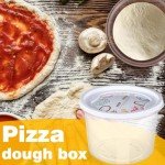 LIANGMIDA Pizza Dough Proofing Box - Set of 12 Stackable Dough Proofing Container with Lid for Family Size Dough