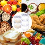 LIANGMIDA Pizza Dough Proofing Box - Set of 12 Stackable Dough Proofing Container with Lid for Family Size Dough