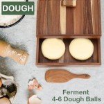 11x14 inch Wooden Pizza Dough Proofing Box With Lid Dough Spatula Wood Proofing Container Pizza Dough Tray Fits 4-6 Dough Balls For Home Restaurant Kitchen Baking Supplies