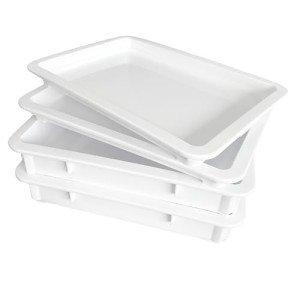 KUPIP Pizza Dough Proofing Box Commercial Quality with lid - 2 boxes and 2 lids Included. Stackable and Perfect to use as Pizza dough proofing container or bread proofing box (17.50 x 13 Inches)