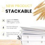 KUPIP Pizza Dough Proofing Box Commercial Quality with lid - 2 boxes and 2 lids Included. Stackable and Perfect to use as Pizza dough proofing container or bread proofing box (17.50 x 13 Inches)