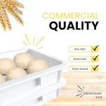 KUPIP Pizza Dough Proofing Box Commercial Quality with lid - 2 boxes and 2 lids Included. Stackable and Perfect to use as Pizza dough proofing container or bread proofing box (17.50 x 13 Inches)