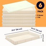 L'Oro Del Sud Commercial Dough Proofing Box Tray with Lid, White, 5 Pack, 23.6" x 15.74" x 2.75", Size Stackable Pizza Container, Bin Resistance to impact, temperature changes, Made in Italy