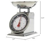 Taylor Mechanical Kitchen Weighing Food Scale with Bowl, Weighs up to 11lbs, Measures in Grams and Ounces, Food Scales for Kitchen, Black and Silver