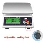 VisionTechShop VK-2D 0.1g Premium Food Kitchen Scale, Lb/Oz/Kg/g Switchable, Stainless Steel Plate Food Scale, Large LCD Display with Backlight, 12lb Max Capacity, 0.001lb Readability