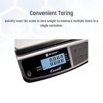 San Jamar Digital Food Scale, Battery Operated with 66 Pound Capacity for Cooking, Baking, Meal Prep, Diet Tracking, Stainless Steel, 6.82 Pounds, Silver