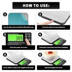 Savoriee Food Scale, 2024 Newly Split Designed 33lb Digital Kitchen Scale with 7 Units Tare Function & LCD Display,1g Precise Graduation Food Scale Weight for Baking/Cooking/Dieting/Meal Prep