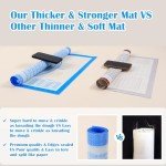 Nonstick Silicone Pastry Mat Extra Large with Measurements 28''By 20'' for Silicone Baking Mat, Counter Mat, Dough Rolling Mat,Fondant/Pie Crust Mat By Folksy Super Kitchen