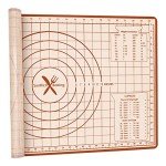 Silicone Baking Mat, Non Stick Pastry Mat with Measurement,26" x 16" Extra Thick Large Rolling Dough Mat Sheet, Counter Mat,Food Grade Pizza, Fondant, Macarons,Cookies Mat, Baking Supplies for kitchen