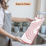 Silicone Baking Mat for Baking, 16" x 24" Pastry Mat for Rolling Dough Non Slip Extra Large, Fondant Mat with Measurement, Kitchen Counter Mat for Pie Crust, Pizza and Cookies, Oven Liner Mat, Red