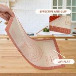Silicone Pastry Mat, 16" x 24" Silicone Baking Mat for Counter Rolling Dough, Reusable Non-Stick Extra Large Dough Mat with Measurement for Pie Crust, Pizza and Cookies