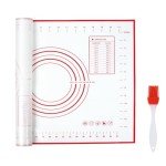 Silicone Pastry Mat Non Stick Silicone Baking Mats with Measurement 16" x 20" Non Slip Kneading Mat for Rolling Dough/Pizza/Fondant/Bread/Pie/Cookies/Pasta Kitchen Baking Supplies Tools, 1 Pack