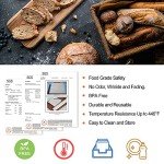 SiliQueen Silicone Pastry Baking Mat with Measurements Extra a Brush and a Dough Scraper- 27.5” x 20” Heat Resistant, BPA Free, Non-Stick Non-Slip Pastry Mat for Rolling Dough, Easy to Clean, Red