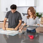 XXL SIZE Silicone Pastry Mat For Rolling Dough Non Slip Extra Large - 23,5'' x 31,5'' Dough Mat for Rolling - Rolling Mat For Dough with Measurements - Nonstick Fondant Mat - Large Silicone Baking Mat