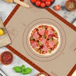 Silicone Pastry Mat, 16" x 24" Silicone Baking Mat for Counter Rolling Dough, Reusable Non-Stick Extra Large Dough Mat with Measurement for Pie Crust, Pizza and Cookies