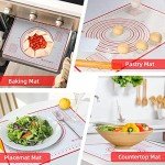 Silicone Pastry Mat Non Stick Silicone Baking Mats with Measurement 16" x 20" Non Slip Kneading Mat for Rolling Dough/Pizza/Fondant/Bread/Pie/Cookies/Pasta Kitchen Baking Supplies Tools, 1 Pack