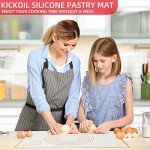 Silicone Pastry Mat Non Stick Silicone Baking Mats with Measurement 16" x 20" Non Slip Kneading Mat for Rolling Dough/Pizza/Fondant/Bread/Pie/Cookies/Pasta Kitchen Baking Supplies Tools, 1 Pack