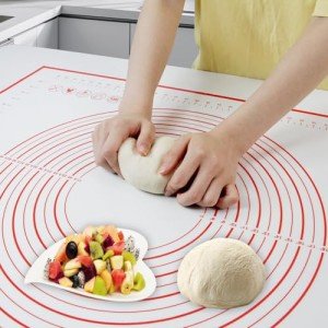32x24" Red Extra Large Pastry Mat Silicone Baking Mats for Rolling Out Dough,Kneading Mat,Silicone Mats for Kitchen Counter