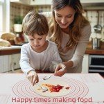 32x24" Red Extra Large Pastry Mat Silicone Baking Mats for Rolling Out Dough,Kneading Mat,Silicone Mats for Kitchen Counter