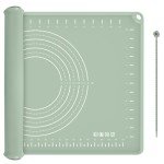 Silicone Baking Mat 24" x 16", Extra Thick Dough Rolling Mat with Measurements and Edge Heightening, Non-stick Food Grade Silicone Pastry Mat for for Pastry, Bread, Cookies, Pizza, Fondant, Pasta