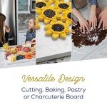 Ultra Cuisine Marble Cutting Board and Marble Pastry Board - Multifunctional Marble Slab - Perfect Marble Cheese Board, Marble Charcuterie Board, & Marble Serving Tray - Extra Large - Great Gift