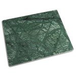 Soulscrafts Natural Green Marble Cutting Board,16x12x0.5 Inch, Marble Pastry Board Hand Crafted Marble Slab with Non-Slip Feets for Cheese, Dough and Chocolate Tempering.