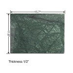 Soulscrafts Natural Green Marble Cutting Board,16x12x0.5 Inch, Marble Pastry Board Hand Crafted Marble Slab with Non-Slip Feets for Cheese, Dough and Chocolate Tempering.