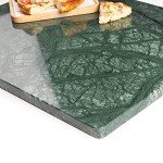 Soulscrafts Natural Green Marble Cutting Board,16x12x0.5 Inch, Marble Pastry Board Hand Crafted Marble Slab with Non-Slip Feets for Cheese, Dough and Chocolate Tempering.