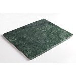 Soulscrafts Natural Green Marble Cutting Board,16x12x0.5 Inch, Marble Pastry Board Hand Crafted Marble Slab with Non-Slip Feets for Cheese, Dough and Chocolate Tempering.