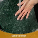 Adolif Natural Medium Green Marble Pastry and Cutting Board, 12x20x0.6 Inch, Heavy for Dough Chocolate, Pack of 1